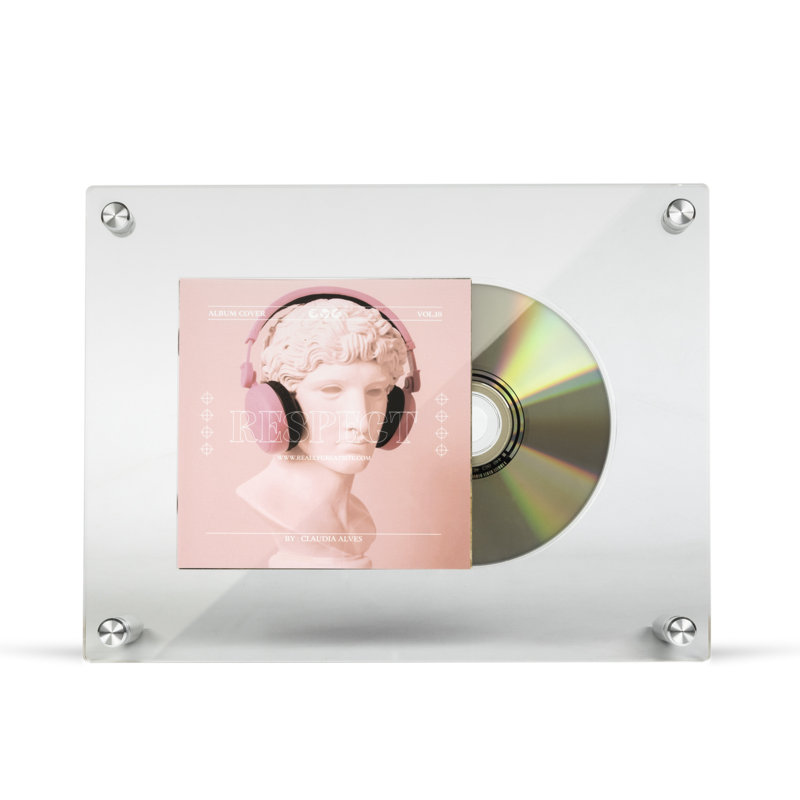 10x8" Tabletop CD Frame for the Music Lover in Your Life, Silver