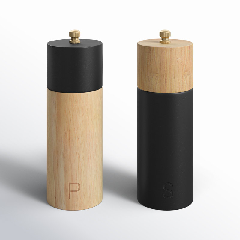 Ensemble salière et poivrière en caoutchouc deux tons Pacey