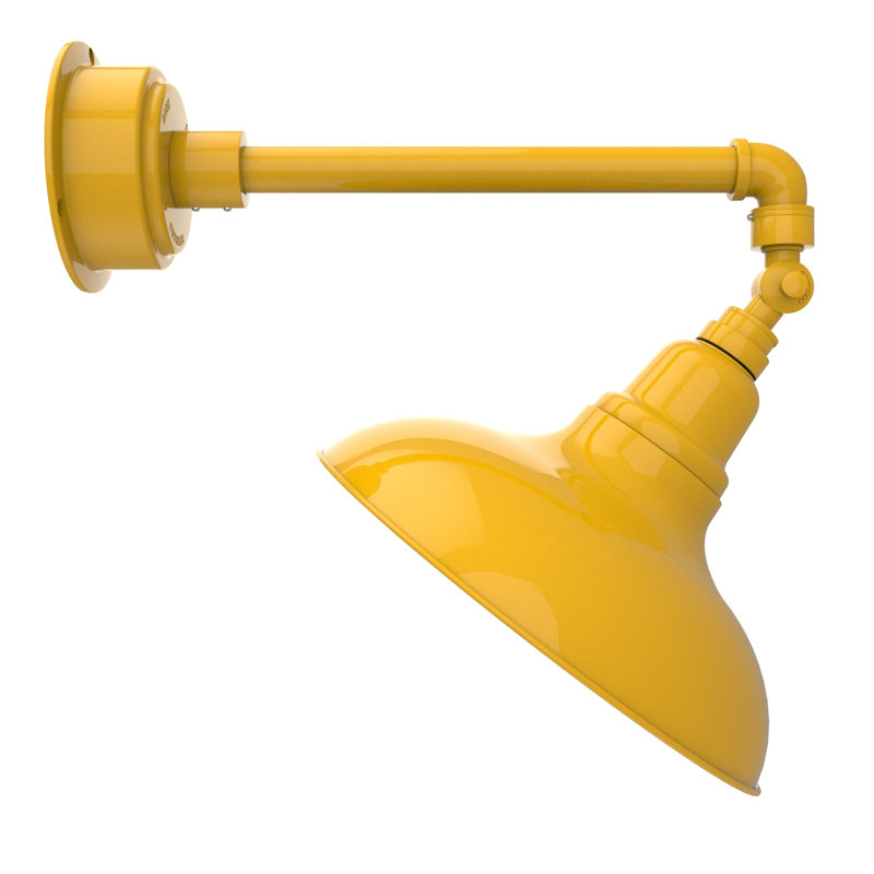 Luminaire de grange d'extérieur à DEL Adesh, Jaune