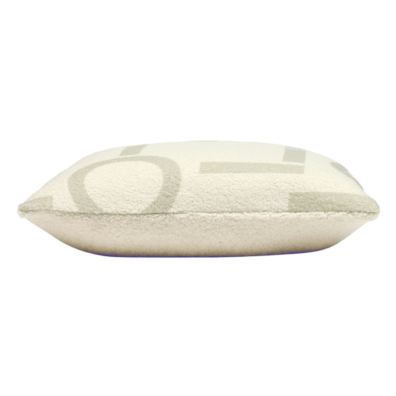Geometric Square Throw Cushion, Taupe