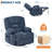360° Swivel Recliner Chair with Vibration Massage & Heating, Extra-Wide Sofa for Living Room/Bedroom-1845175562