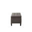 Banc de rangement capitonné à fermeture douce