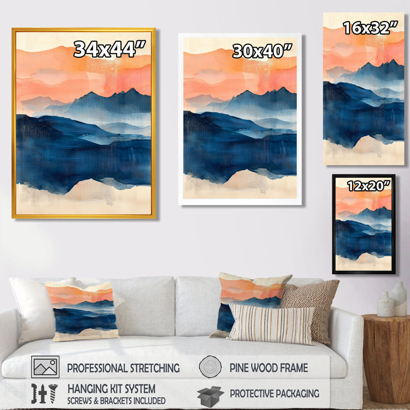 Octavious - paysages, reproduction d'art sur toile, Impression d'un seul cadre photo, H 20 po x l 12 po, Doré