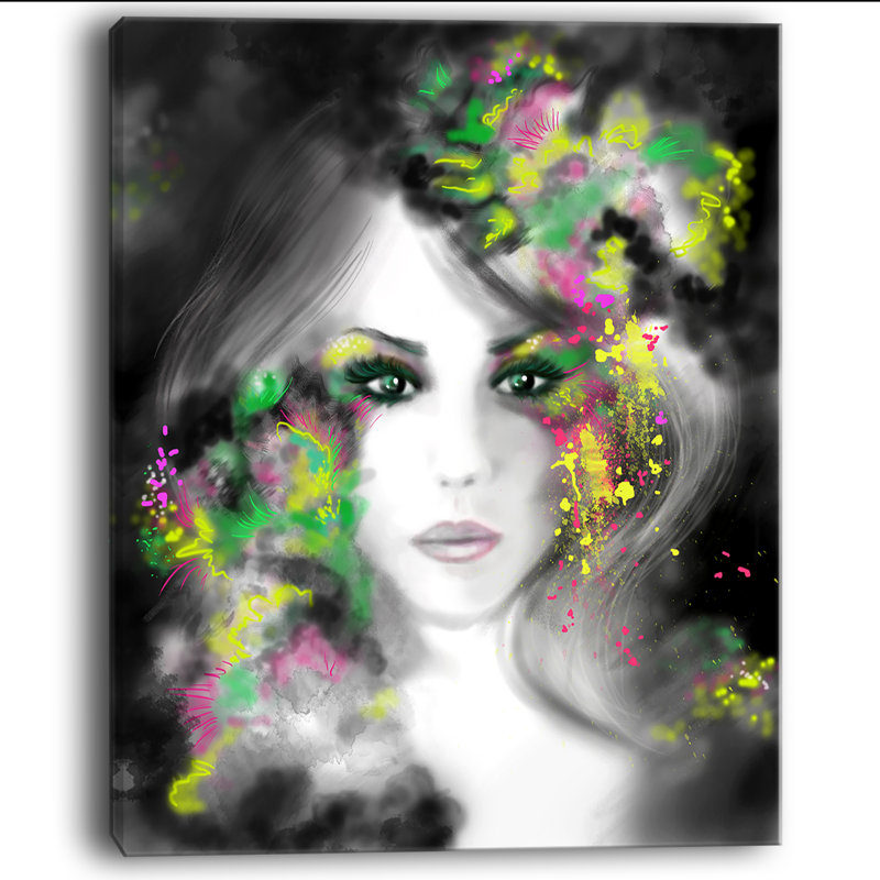 « imaginaire portrait femme », impression sur toile tendue, H 40 po x l 30 po x P 1 po