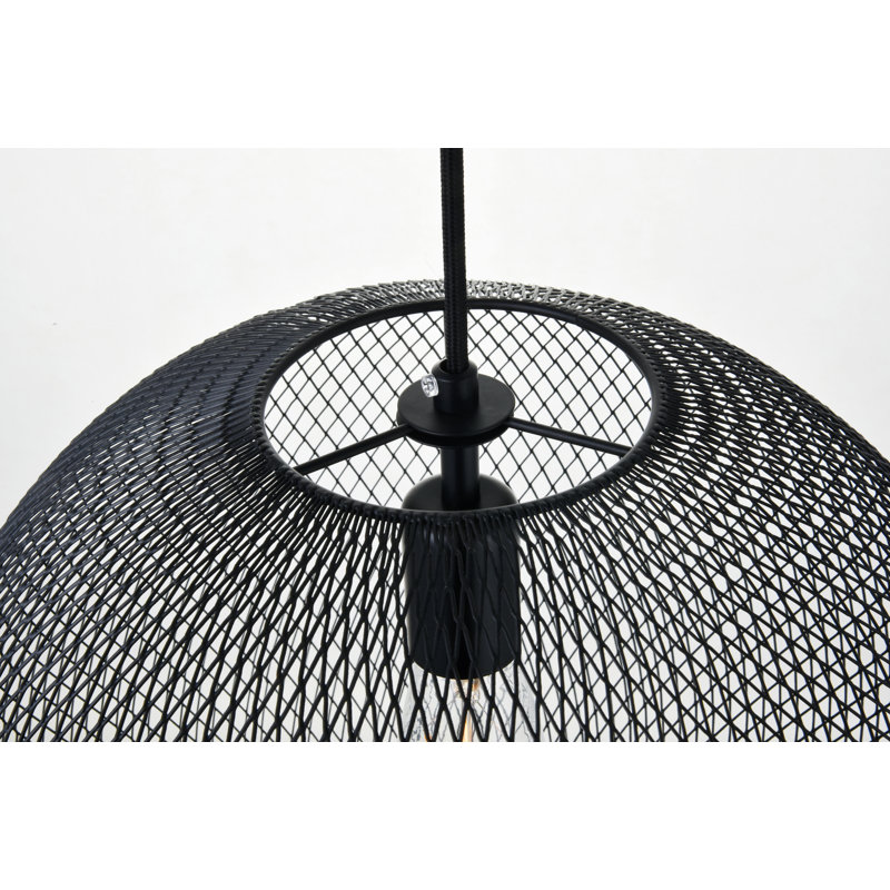 Luminaire suspendu sphère 1 lumière Paxton, H 13,8 po x l 15 po x P 15 po