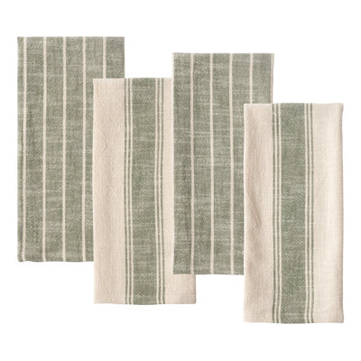 Damali 4 Piece Slubbed Tea Towel Set