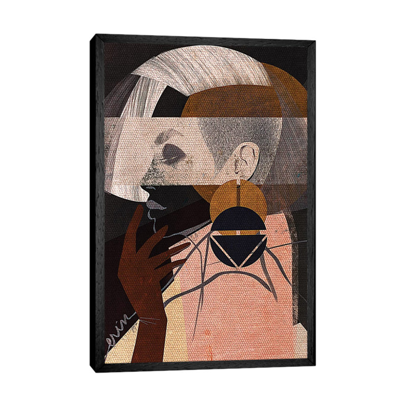 Face Off No. 2 by Erin K. Robinson - Painting on Canvas, 66.04cm H x 45.72cm W x 3.81cm D, Black Framed