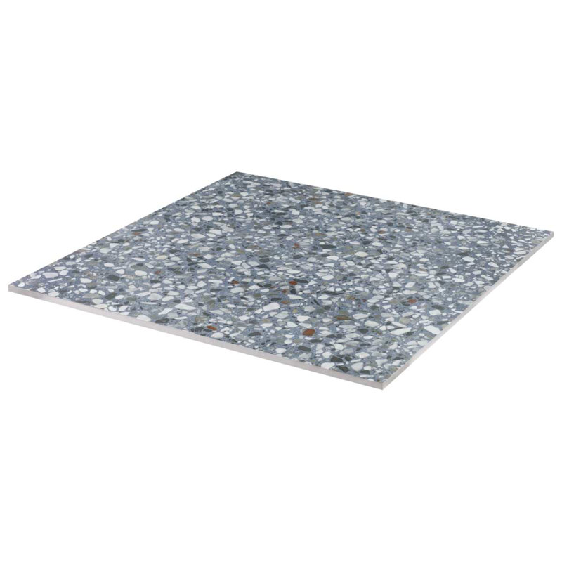 Kobe Flakes 24X24 Terrazzo Look Matte Porcelain Tile, Ocean Blue