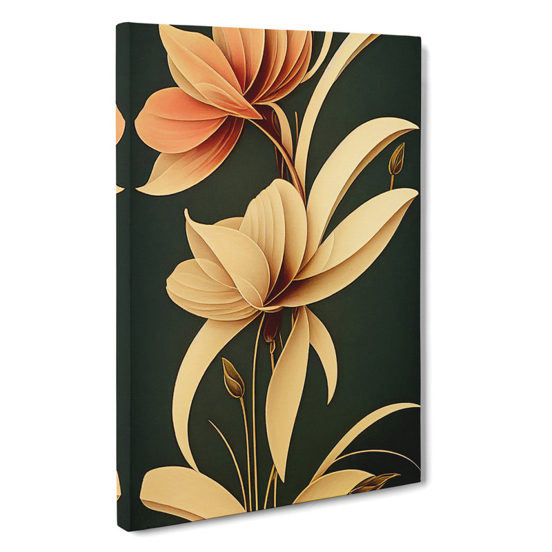 Classical Flower Art No.3 - Wrapped Canvas, 76cm H x 50cm W