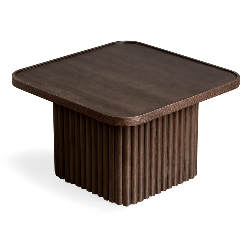 Table basse à piédestal, H 14,57 po x L 23,62 po x l 23,62 po