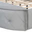 Lit plateforme tapissier moderne avec 1 grand tiroir, 2 tabourets de rangement latéraux, cadre de lit moderne pour chambre d'amis-670650432