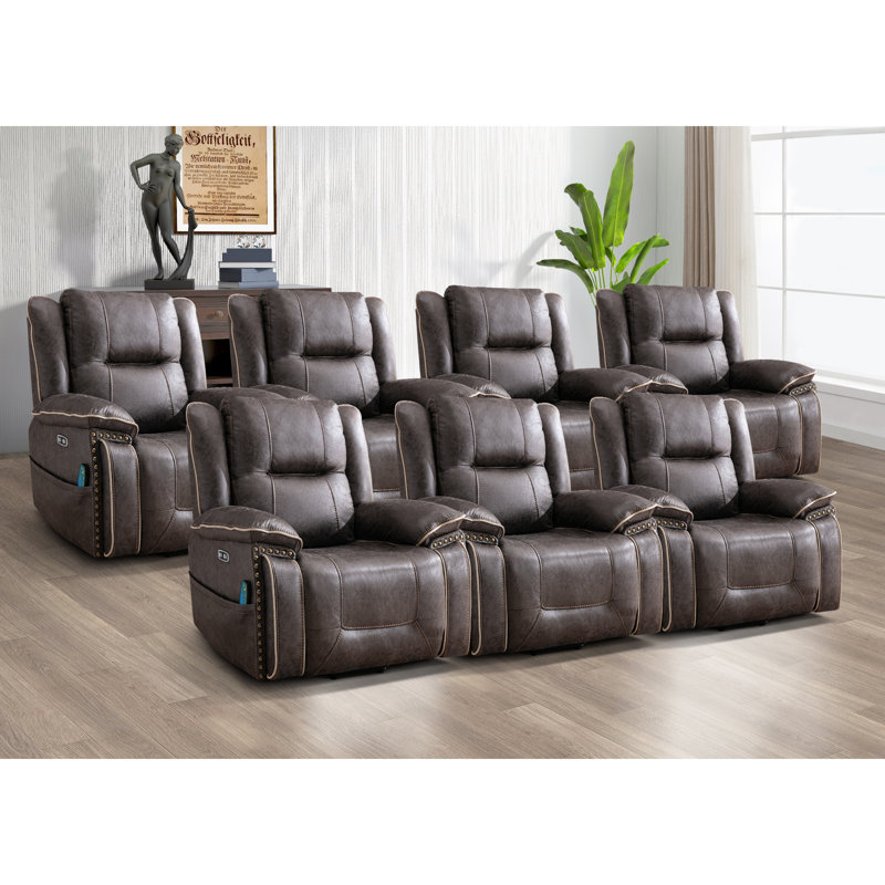 Khristina Dual Motor Power Lift Massage Recliner – 40.2" Wide Overstuffed Home Theater Seat with Heat & USB Charging