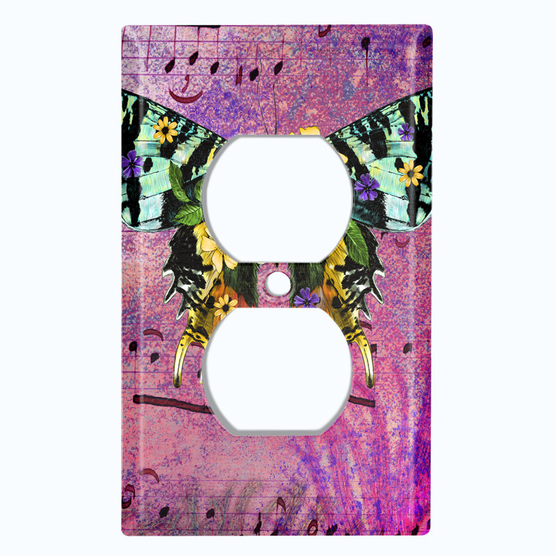 Patterned 1 - Gang Toggle Light Switch Standard Wall Plate