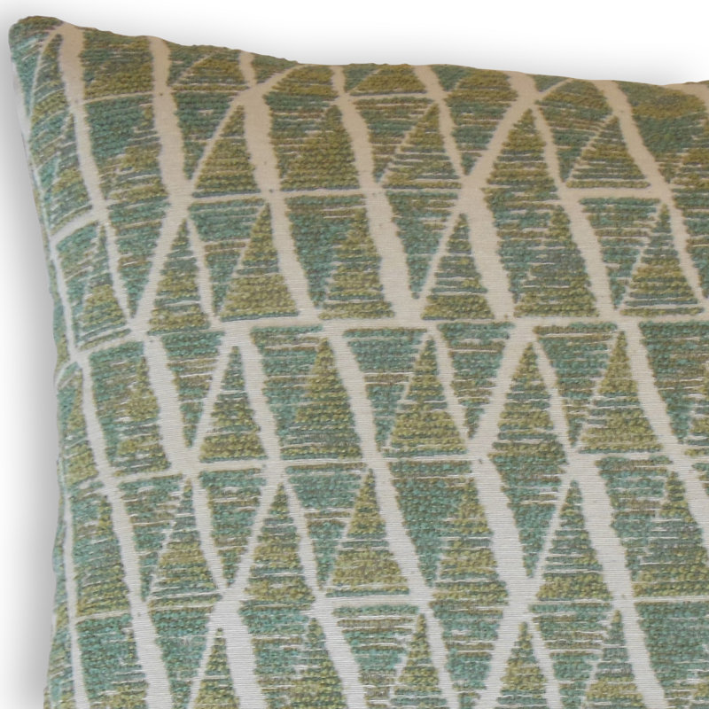 Achsah Geometric Reversible Throw Pillow, 18" x 18", Seaglass