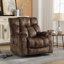 Fauteuil inclinable manuel pivotant de 39 po de largeur avec rembourrage vibrant à 8 points et télécommande-1111166901