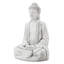Statue de Bouddha méditant surdimensionnée 29,5 "de haut MGO - Blanc-1553697127