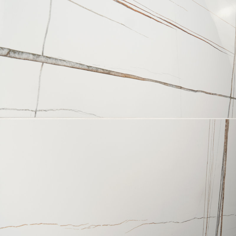24'' W x 48'' L Porcelain Singular Tile, Sahara Blanco