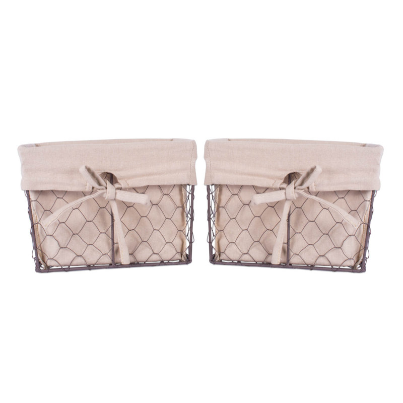 Ensemble de 2 paniers en tissu Colgate, Rustique naturel