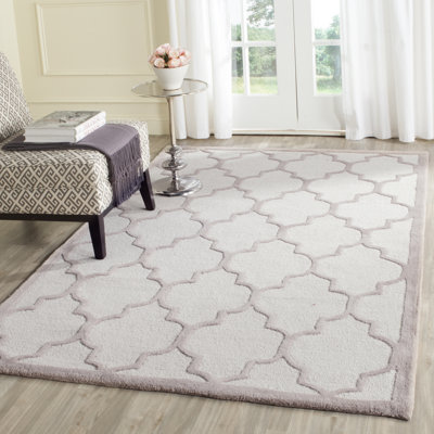 Rotteck Geometric Wool Hand Woven Area Rug