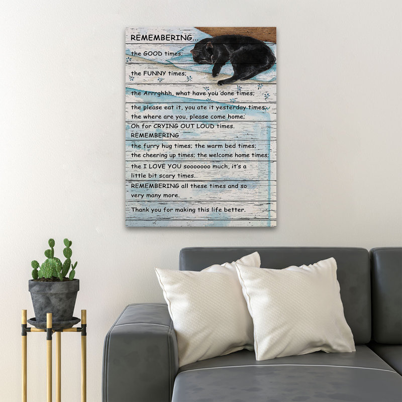 «Black Raccoon Sleeping - souvenir du bon temps», reproduction d'art graphique sur toile tendue, H 20 po x l 16 po x P 2 po