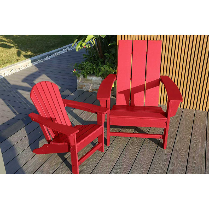 Flat Top Adirondack Chair in Ruby Red, Ruby Red