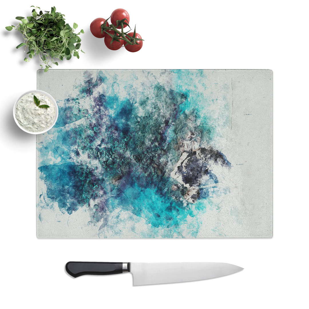 Above Monterosso Al Mare in Cinque Terre Italy Watercolour Chopping Board