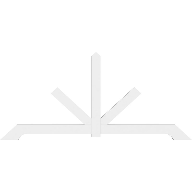 Support de pignon en PVC de qualité architecturale Vanguard, H 38,5 po x l 84 po (pas: 11/12), P 2 po x F 4 po