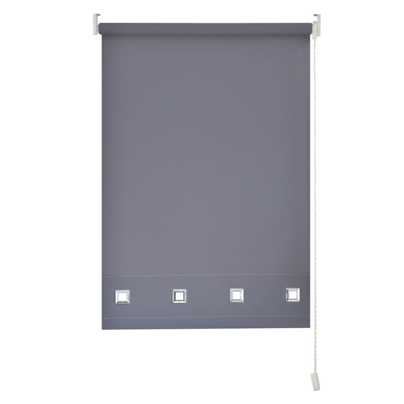 Premium Square Eyelet Roller Blinds – Stylish Light Control & Privacy Shades, Charcoal, 165 cm L x 60 cm W