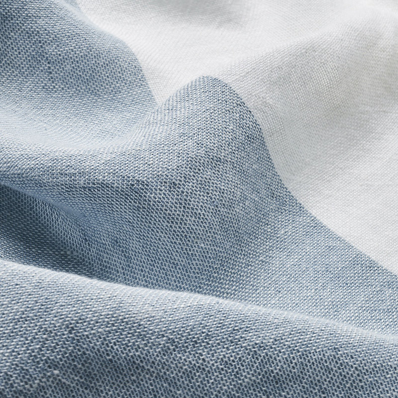 Vista Linen Stripe Casement Fabric, Sky/White