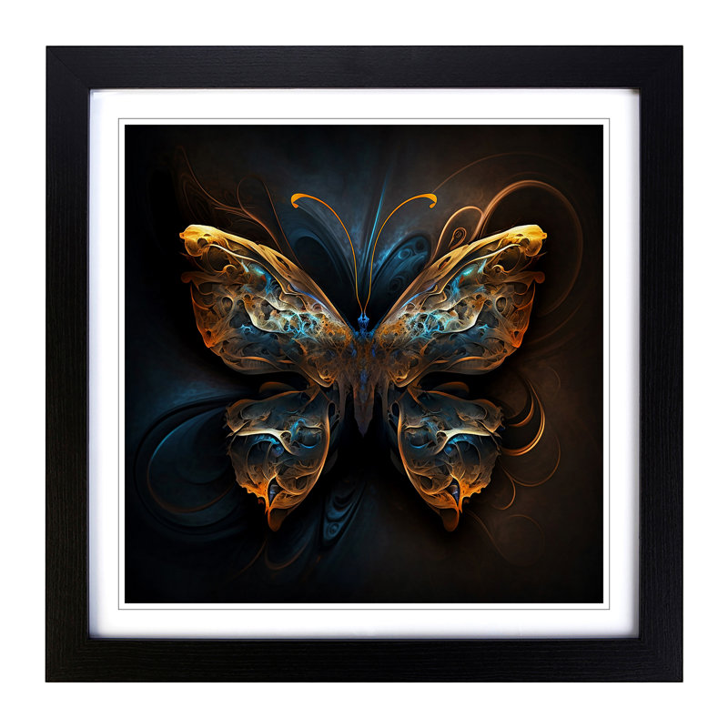 Single Picture Frame Print on Wood, Black