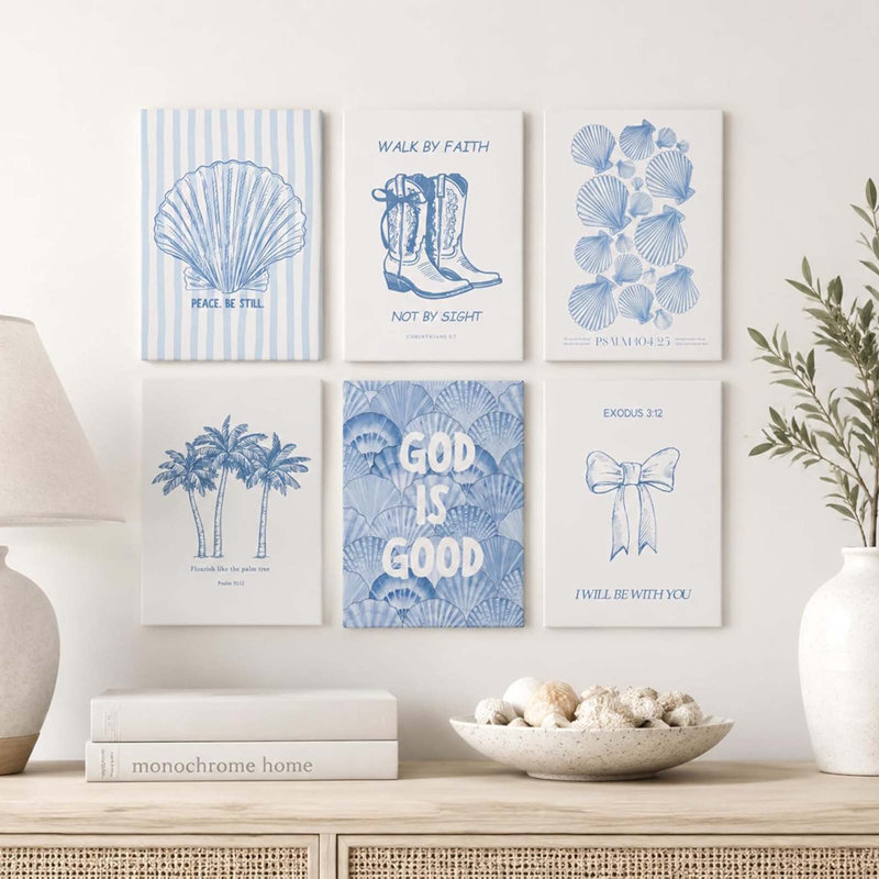 6 Piece Wrapped Canvas Wall Art