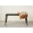 Farmhouse Metal Entryway Bench with Galvanized