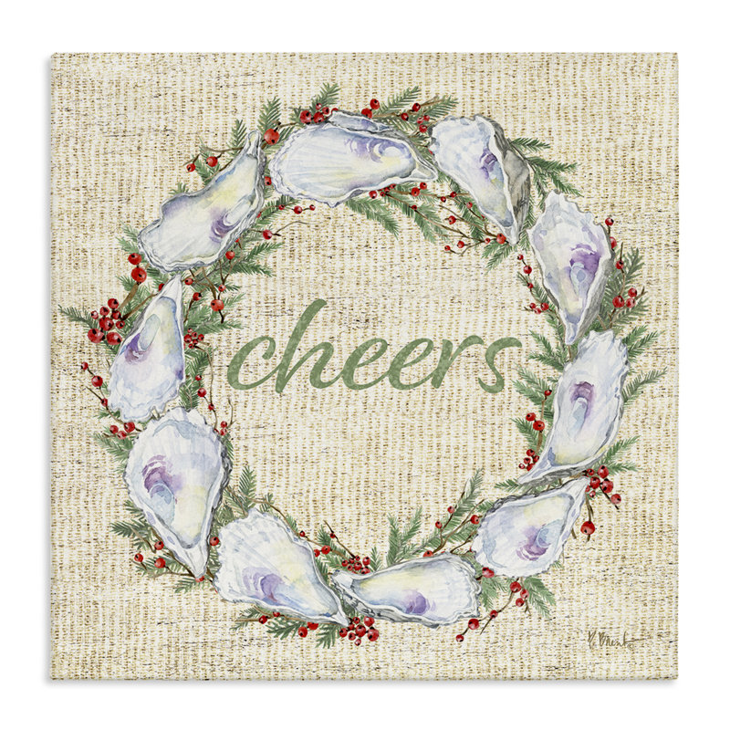  «Shells & Holly Wreath» par Paul Brent, H 17 po x l 17 po