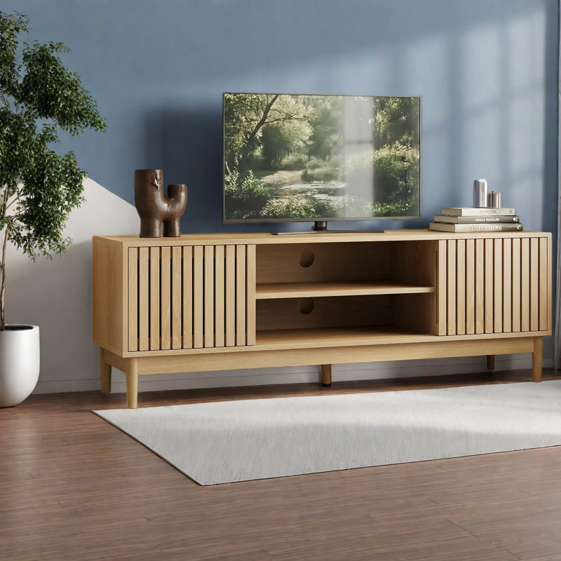 Meuble de rangement pour téléviseur et centres de divertissement, MDF 55 po, maison moderne