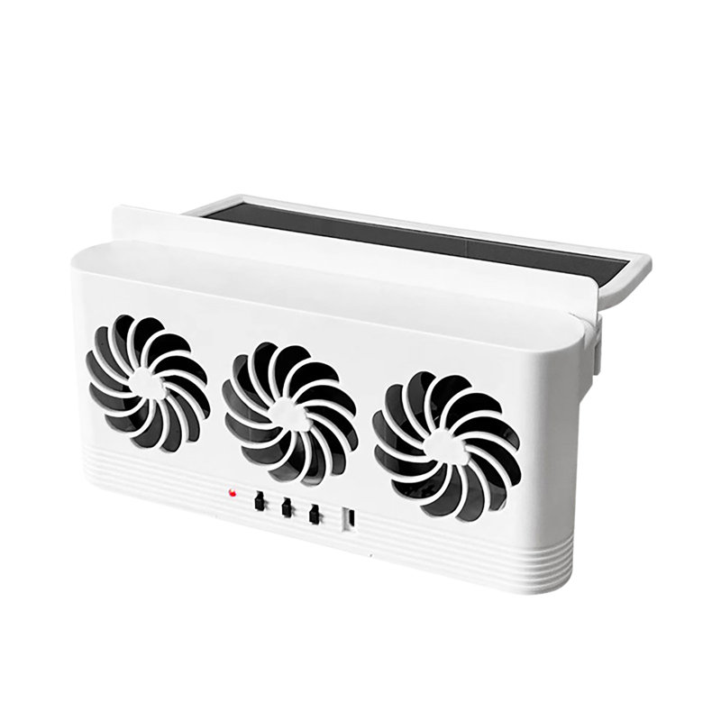 Ventilateur de voiture à chaleur solaire pour voiture, White