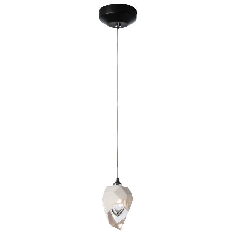 Chrysalis 1 - Light Single Geometric Pendant, Black, White
