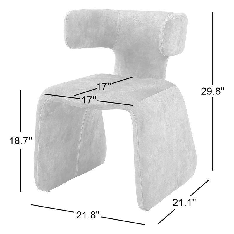 Chaise de salle à manger Sasa, Velours brun clair