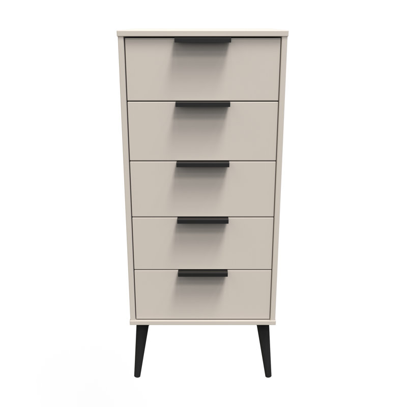 Turah 45cm W Manufactured Wood Bedside Table, Kashmir Matt