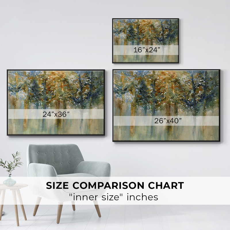 " Rustic Leaves II ", 25" H x 37" W x 2" D, Black Closed Corner Framed Canvas