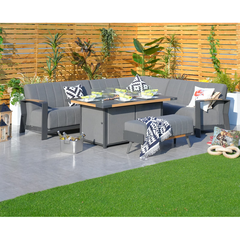 Ensemble de conversation modulaire avec coussins 4 pièces Speier