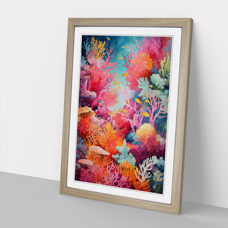 Single Picture Frame Print on Wood, Oak Framed, 34cm H x 25cm W