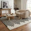 Tapis d'intérieur crème abstrait à motif de branches Tapis Alinda-132005633