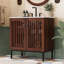 Meuble-lavabo vintage de 30 pouces avec lavabo en céramique, armoire moderne avec 2 portes à fermeture douce et grand rangement, pieds en fer robustes