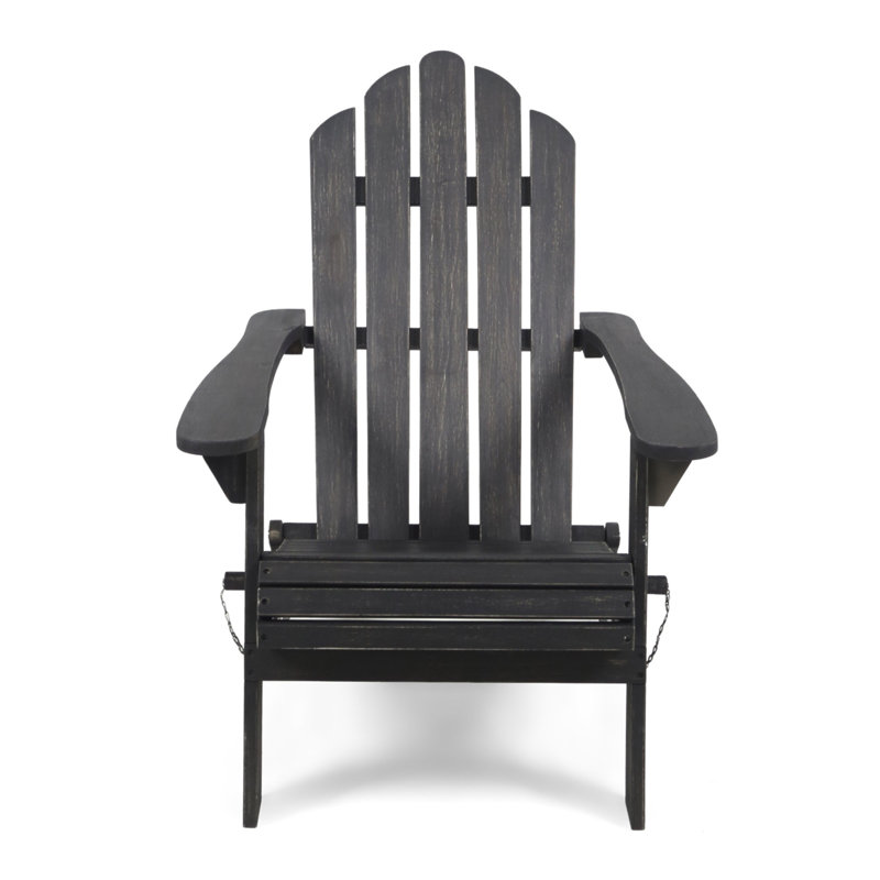 Chaise Adirondack pliable Hollywood, Gris foncé