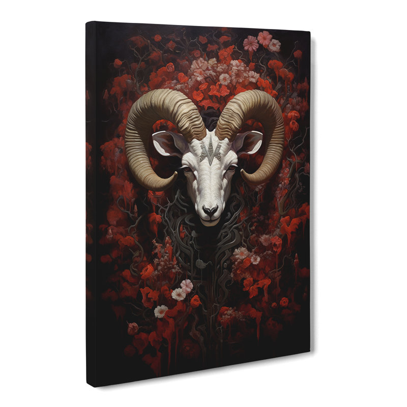 Aries Zodiac Realism No.2 - Wrapped Canvas, 76cm H x 50cm W x 3cm D
