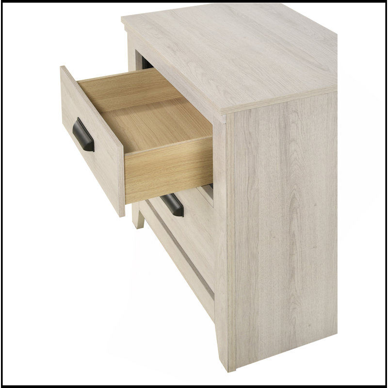 Table de chevet 2 tiroirs Contemporary, Beige