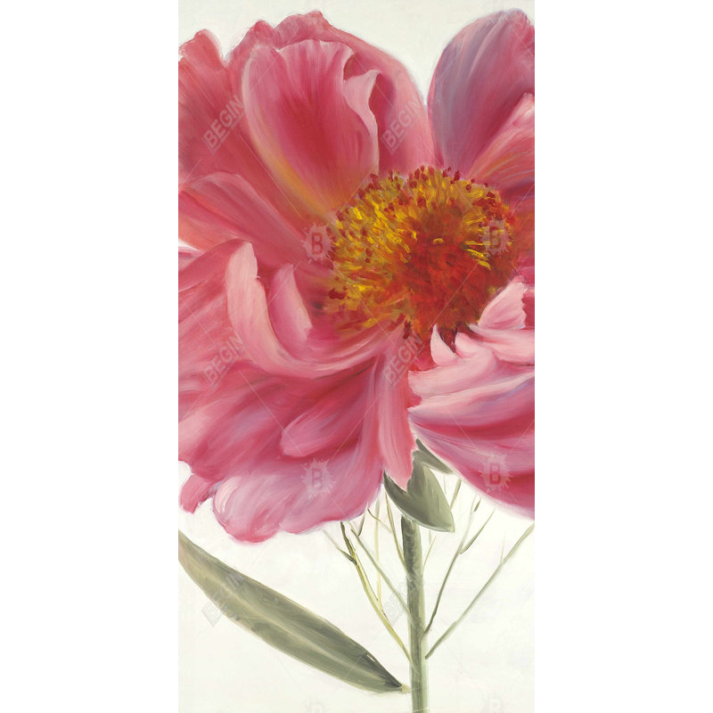 Pink peony flower - 15.75"x31.50" Desk mat