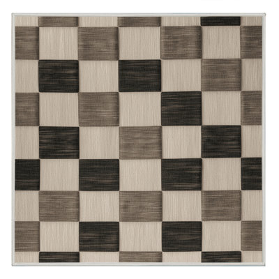 Machine Washable Checkered Beige Area Rug