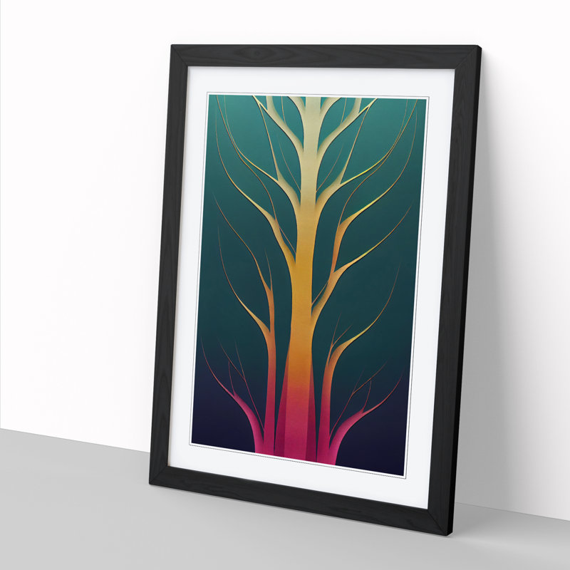 Antkea Gothic Tree Vol.1 - Picture Frame Print, 64cm H x 46cm W x 2cm D, Black