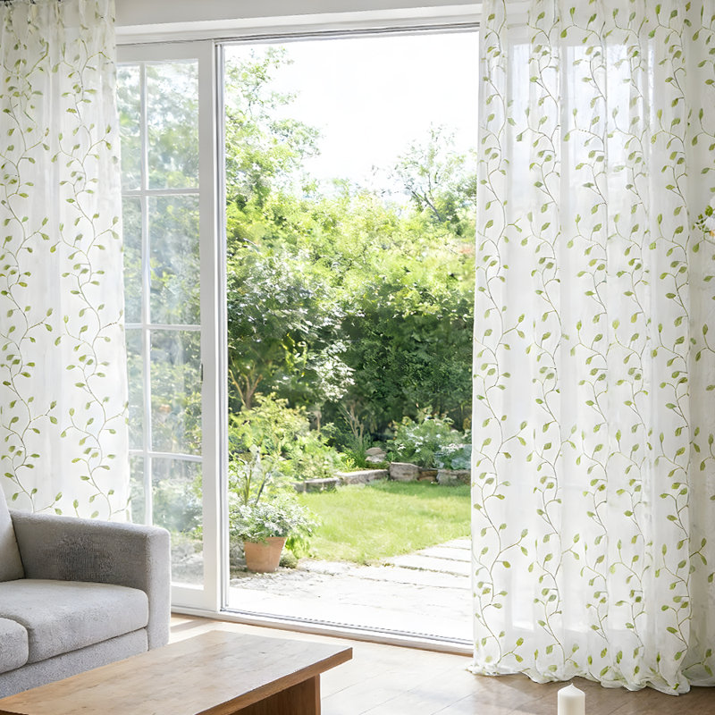 Semi Sheer Curtain Pair, 130cm Width x 210cm Drop